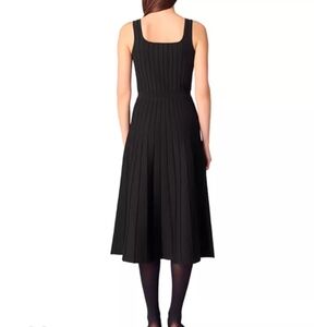 Maje Black Pleated Midi Dress